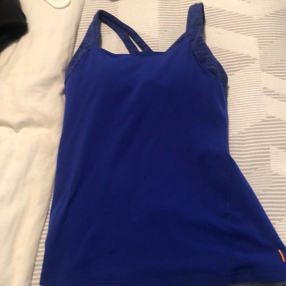 Blue workout top